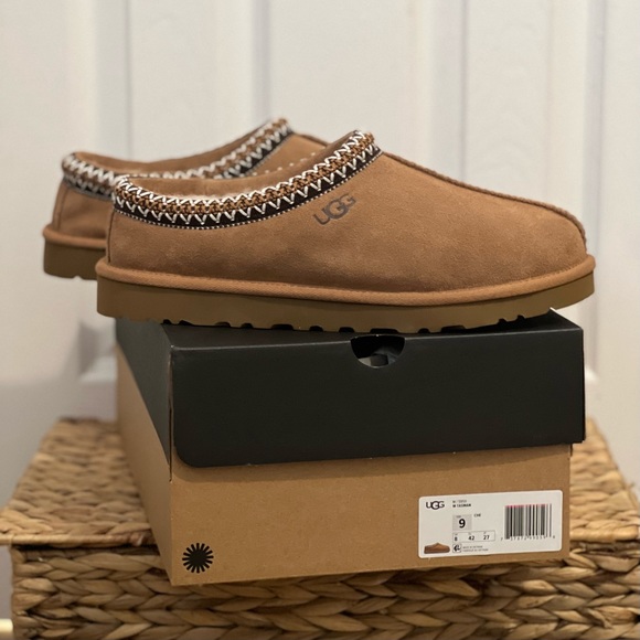 UGG TASMAN SLIPPER SIZE 9 CHESTNUT MENS - Picture 2 of 4